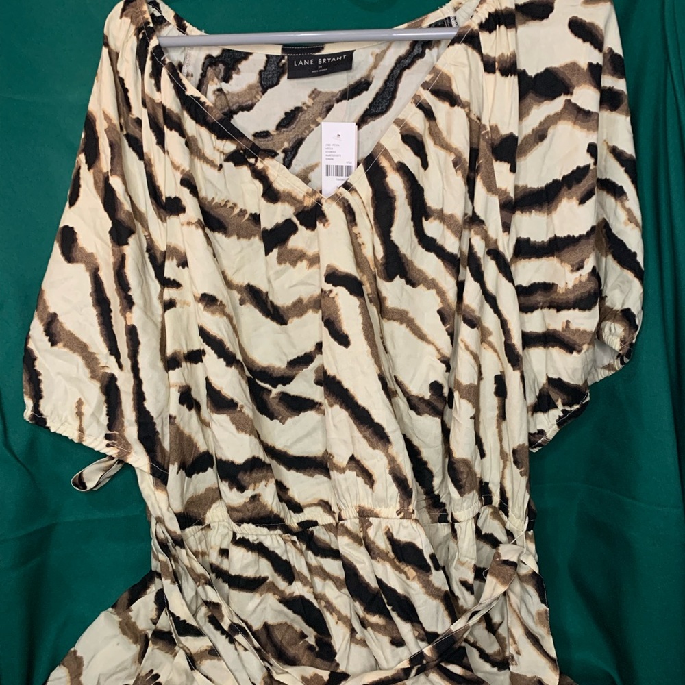 Lane Bryant animal print belted tunic